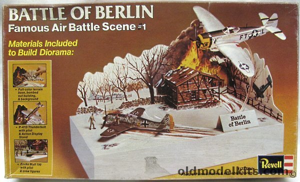 Revell 1/72 Battle of Berlin Famous Air Battle Scene #1 - Complete Diorama with P-47D and FW-190, H661 plastic model kit
